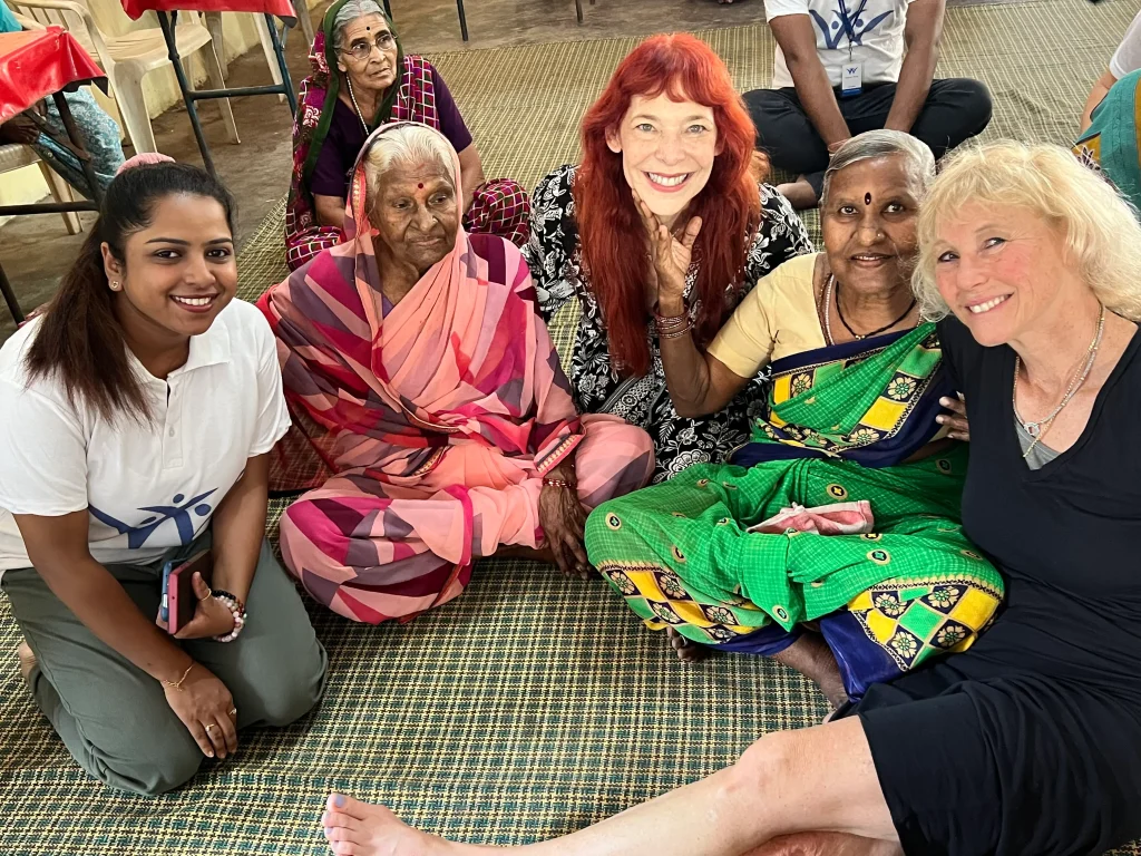 Nicole Sharing Food in India