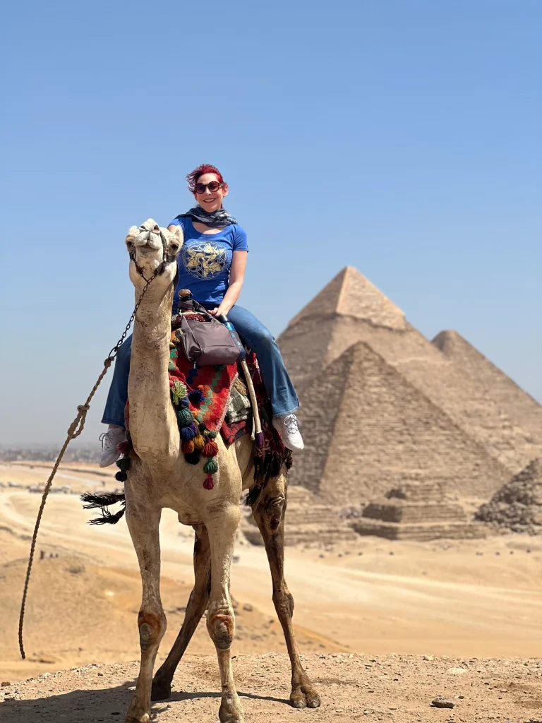 Nicole Brandon on a Camel
